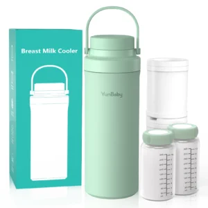 Portable Breastmilk Cooler - Holds Temperature 24 Hours (Includes 2 Bottles)