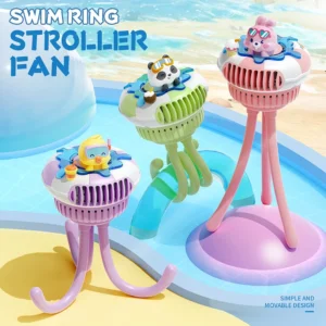 stroller fan with bendable legs to fit perfectly for you baby's stroller or crib