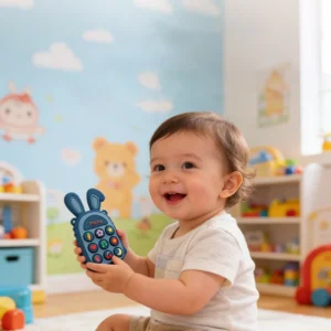 baby holding the teether