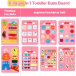 Montessori Felt Travel Busy Board for Toddlers