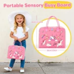 Montessori Felt Travel Busy Board for Toddlers