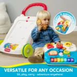child playing with montessori walking helper