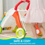 baby learning to walk with the toy
