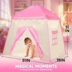 child playing in the tent