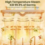 high temp steam kills the germs