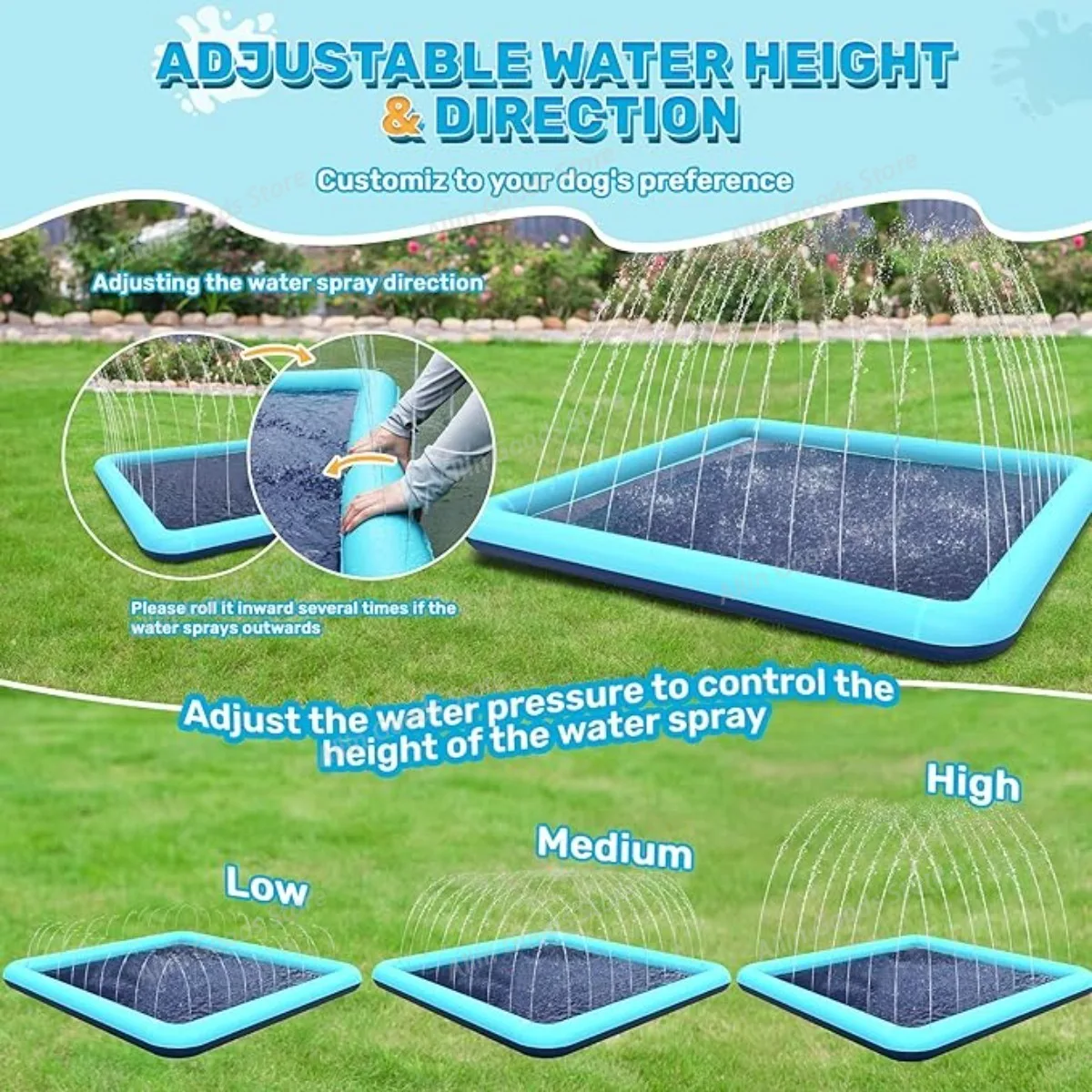there is a adjustable water positions